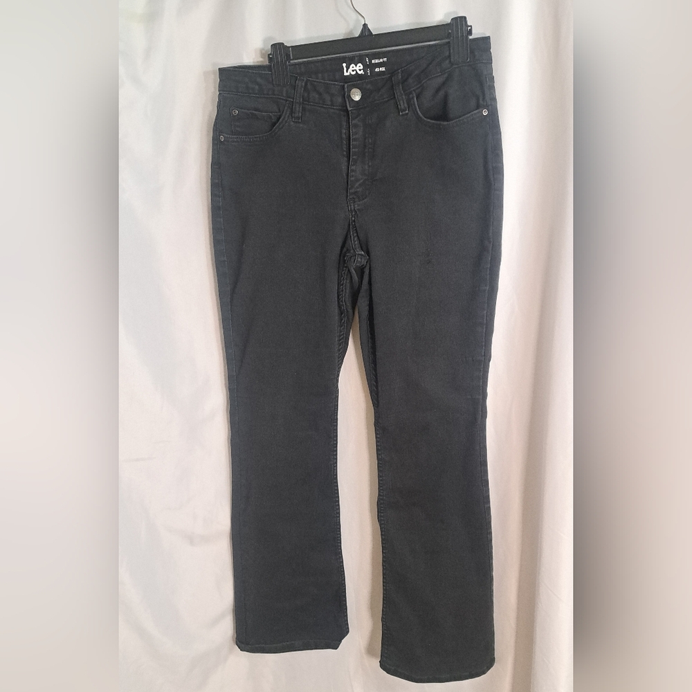 Vintage Lee Women's Black Regular Fit Jeans Sz 12M Inseam 29